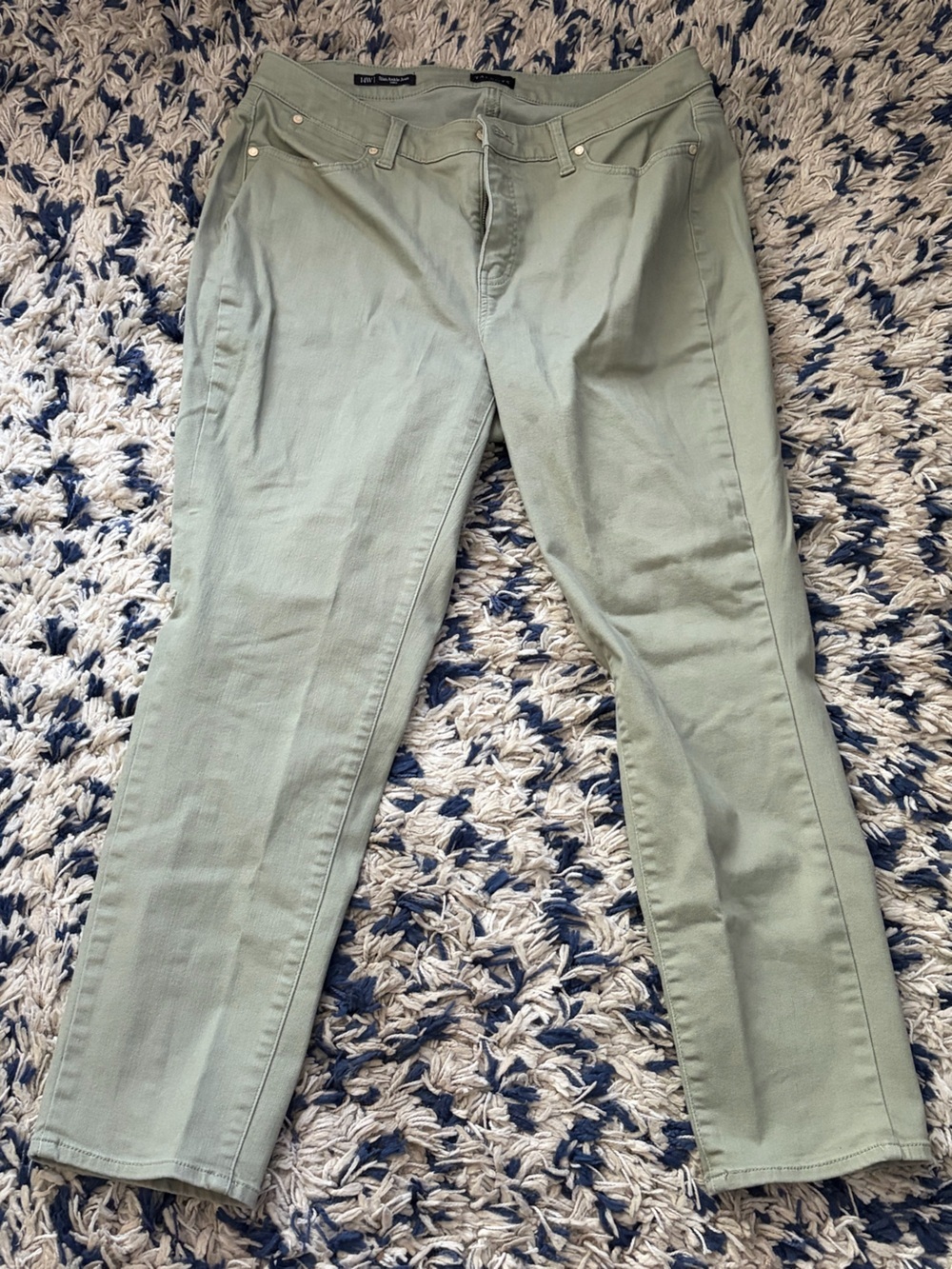 Talbots slim ankle Jean curvy in Sage Green size 14W